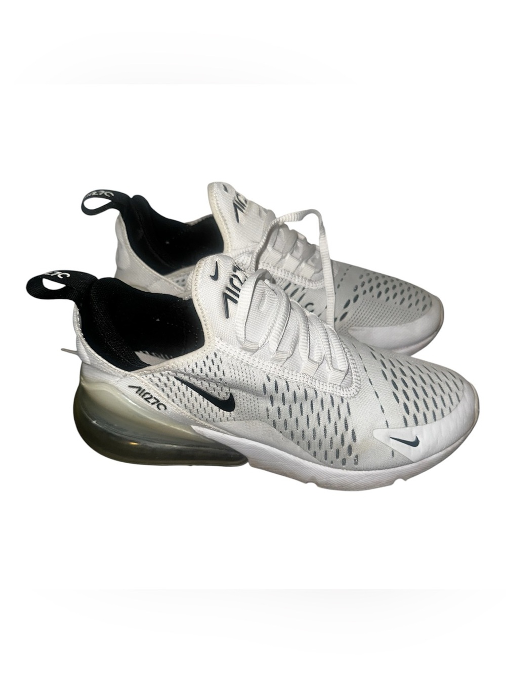 Nike White & Black Air Max 270 Lightweight Sneakers